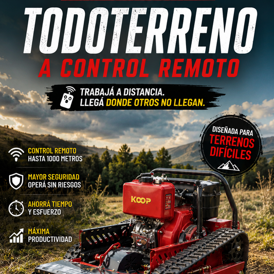 🔥 CORTADORA TODOTERRENO A CONTROL REMOTO